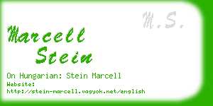 marcell stein business card